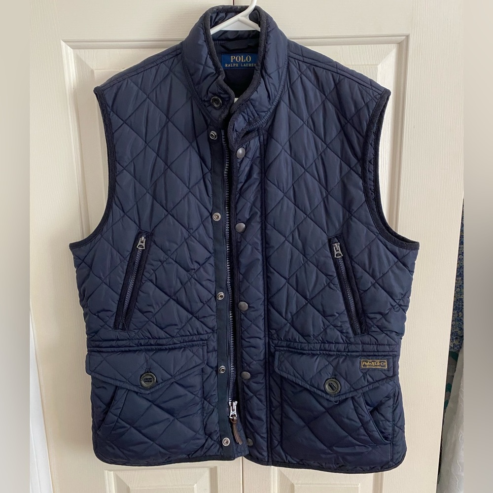 Men’s navy blue puffer vest POLO RALPH LAUREN Large